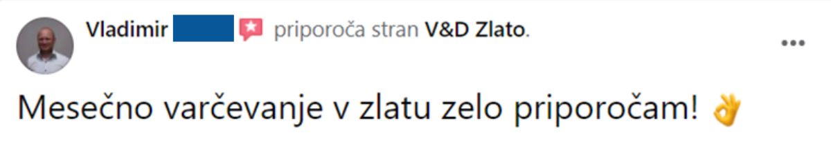 Mnenje V&D ZLATO Vladimir