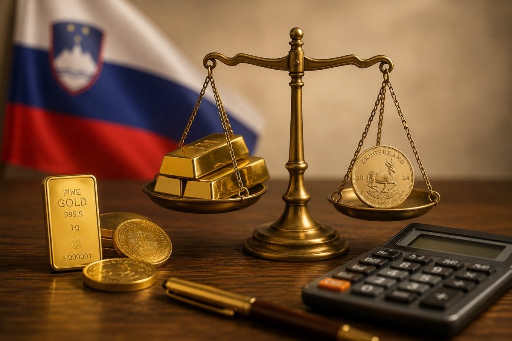Investicijsko zlato v Sloveniji: nakup brez DDV, prodaja brez davka na dobiček in brez davčne napovedi