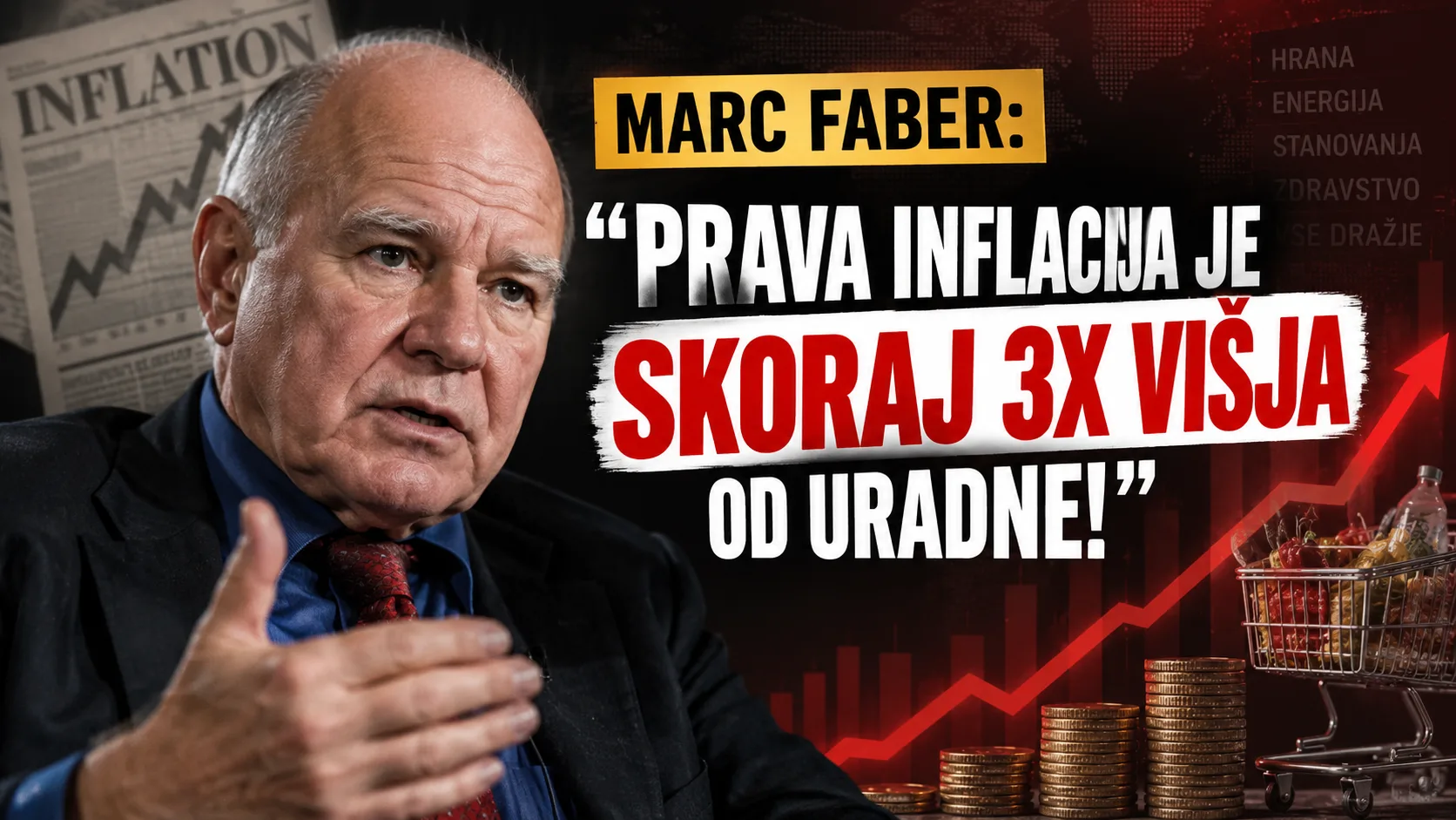 Marc Faber v intervjuju: prava inflacija je skoraj 3-krat višja od uradne